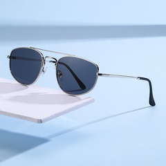 Sunglasses anti-ultraviolet double beam small frame sunglasses European and American trend sunglasses