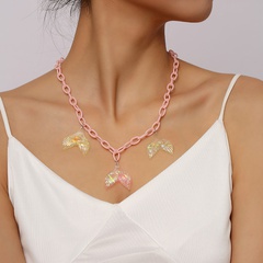 creative acrylic chain mermaid tail necklace creative cross-border resin pendant jewelry
