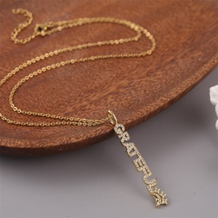 simple personality exquisite real gold electroplating color-preserving letter necklace