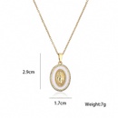 European and American Popular Jewelry Dripping Oil Zircon Virgin Mary Pendant Necklacepicture7