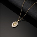 European and American Popular Jewelry Dripping Oil Zircon Virgin Mary Pendant Necklacepicture10