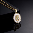 European and American Popular Jewelry Dripping Oil Zircon Virgin Mary Pendant Necklacepicture11