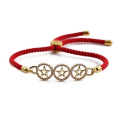 European and American copper-plated real gold adjustable star jewelry simple star-shaped ladies bracelet