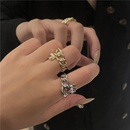 French style niche design sense chain inlaid pearl opening adjustable ring Korean ring trendpicture12