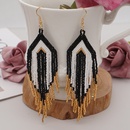 Bohemian European and American retro ethnic long tassel earrings rice beads handmade beaded jewelrypicture12
