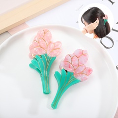 Korean tulip clip female acetic acid bouquet hairpin hair clip headdress small hairpin
