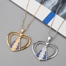 simple copper goldplated heartshaped round faith pendant Necklacepicture9