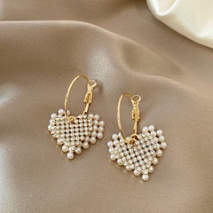 S925 silver needle pearl earrings baroque retro personalized earrings temperament alloy earring