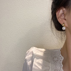 European and American fashion retro earrings copper pearl earrings jewelry earrings wholesale