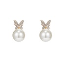 Korean fashion butterfly diamond earrings female temperament niche simple pearl earringspicture15
