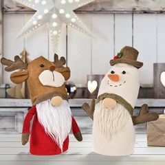 nouveau produit Décoration de Noël Poupée sans visage en forme de bois de cervidé Poupée Rudolph Décoration de poupée de Noël
