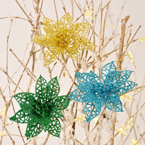 new product Christmas decoration Christmas tree decoration Christmas hollow simulation flower  NHHB443011's discount tags