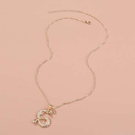 classic diamond dragon totem pendant necklace jewelry  NHDB443087's discount tags