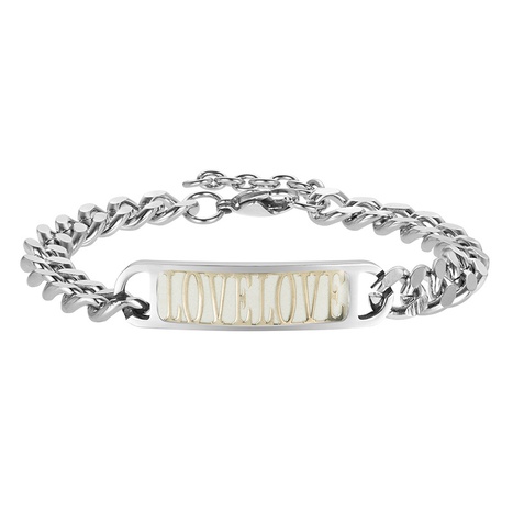 Cross-border Bracelet LOVE Letter Luminous Bracelet Couple Titanium Steel Jewelry's discount tags