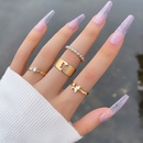 European and American crossborder jewelry simple hollow butterfly rhinestone heart joint ring fourpiece setpicture16