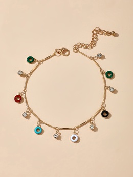 2021 nouveaux bijoux de mode bracelet de cheville en cristal gomtrique colorpicture9