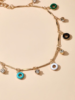 2021 nouveaux bijoux de mode bracelet de cheville en cristal gomtrique colorpicture14