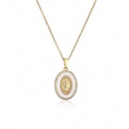 European and American Popular Jewelry Dripping Oil Zircon Virgin Mary Pendant Necklacepicture12