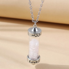 Korean version of creative niche wild small fresh stone letter necklace