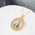 simple copper goldplated heartshaped round faith pendant Necklacepicture18