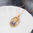 simple copper goldplated heartshaped round faith pendant Necklacepicture19