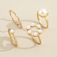 Europe and America Cross Border New Graceful and Fashionable Circle and Pearl Wave Simple Geometric Knuckle Ring FourPiece Setpicture13