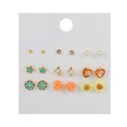 wholesale jewelry fivepointed star daisy rhinestone earrings 9 pairs set nihaojewelrypicture14