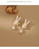 Pendiente de diseo de personalidad de moda de nueva perla de conejo lindo perla de Coreapicture11