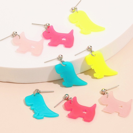 Japan and Korea sweet colorful animal shape earrings's discount tags