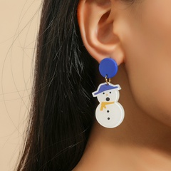 Christmas snowman fashion acrylic earrings