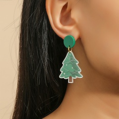 fashion Christmas tree acrylic earrings