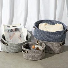 Cotton woven storage basket Nordic fabric storage basket home desktop sundries snack storage basket