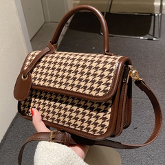 small bag handbags 2021 new handbag fashion texture houndstooth small square bag messenger bag