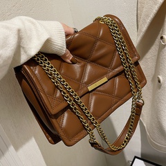 Niche design small bag 2021 new fashion messenger bag autumn and winter feeling rhombus chain bag