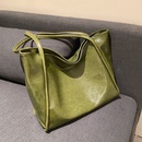 Soft Leather Big Handbag New 2021 Fall Winter Fashion Retro Shoulder Commuter Work Womens Bag Solid Color Tote Bagpicture22