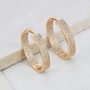 European and American simple full diamond earrings copperplated doublesided zircon nonfading earringspicture9