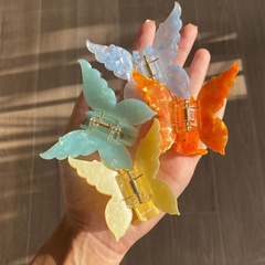 Korea Acetat Blatt Fresh Color Catch Clip Große Schmetterlings-Haarnadel Mädchen Prinzessin Hair Catch