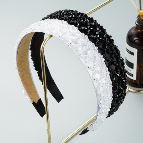 crystal solid color wide headband 2 pieces set NHLN498304's discount tags