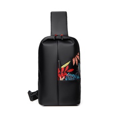 new backpack men's polyester computer bag fashion trend printing chest bag messenger bag wholesale