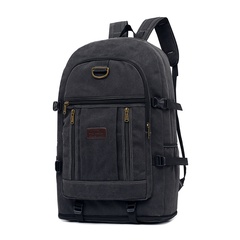 Wholesale men's canvas backpack large capacity trendy college student school bag hiking computer backpack