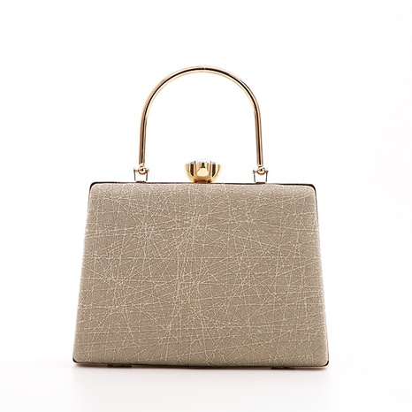shiny handbag simple large-capacity dinner bag fashion trapezoidal banquet bag's discount tags