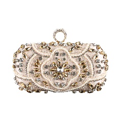 neue Diamant-Abendessen-Tasche handgemachte Perlenstickerei Bankett-Kupplung Abendtasche Clutch-Tasche