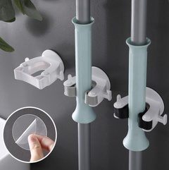 Leistungsstarker Haken-Mopp-Clip zum Freistanzen im Haushalt Badezimmer tragender nahtloser Mopphalter
