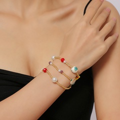 Bohemian handmade beaded ceramic multilayer bracelet creative personality exquisite jewelry accessories