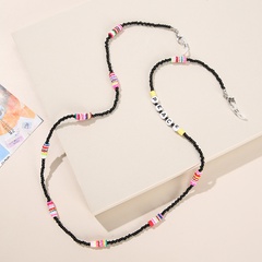 New millet bead soft pottery glasses chain fashion hanging neck anti-lost letter glasses mask chain extension chain