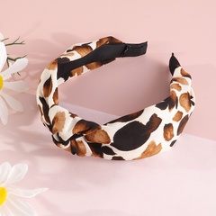 two-color lattice cross-knotted hair band fabric headband