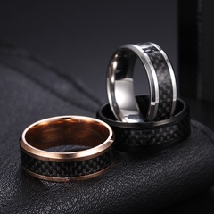 Cross-border rings Jewelry Wholesale Jewelry Stainless Steel Carbon Fiber Ring