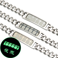 Fashionable Simple European and American Luminous Titanium Steel Cross Bracelet Luminous Jewelry