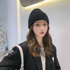 Pure color hat new trend hole woolen hat warm knitted hat Korean fashion hat