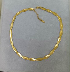 fashion golden double mirror flashing lace cross snake bone necklace female wholesale